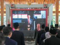 Bupati Purwakarta Ikuti Upacara Hari Kesaktian Pancasila Secara Virtual dengan Presiden Jokowi