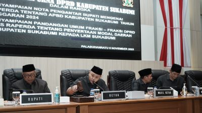 DPRD Kabupaten Sukabumi Gelar Paripurna dengan Pemda, Bupati Sampaikan Nota Pengantar Raperda APBD 2024