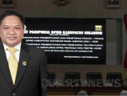 Paripurna Ke-3 Tetapkan Budi Azhar Ketua Fraksi Gabungan Golkar dan PAN DPRD Kabupaten Sukabumi 2024-2029