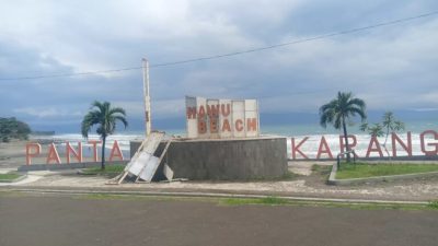 Angin Kencang Kembali Hancurkan Landmark Karanghawu, Dispar Rancang Desain Lebih Kokoh